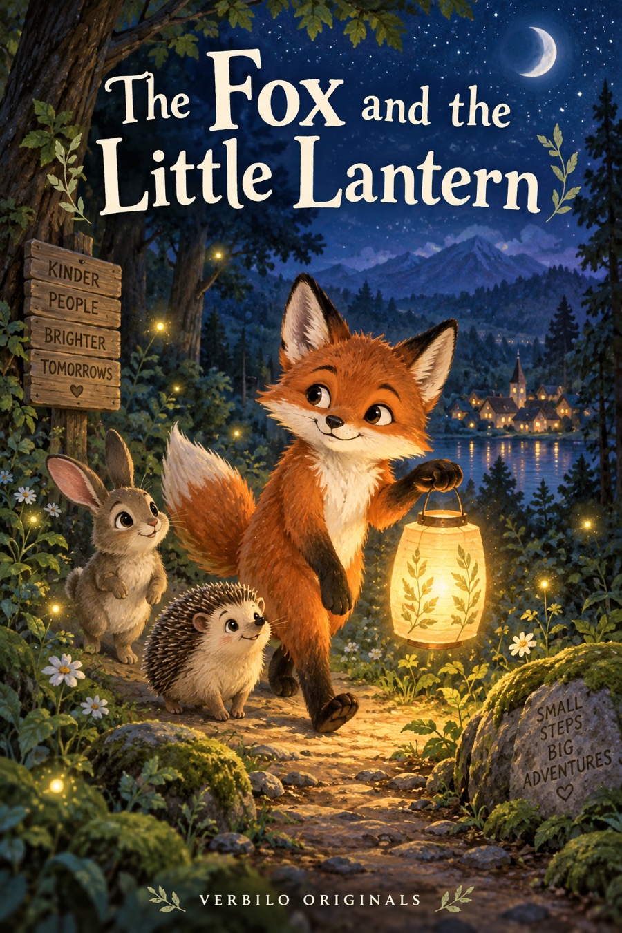 The Fox and the Little Lantern — illustrated cover