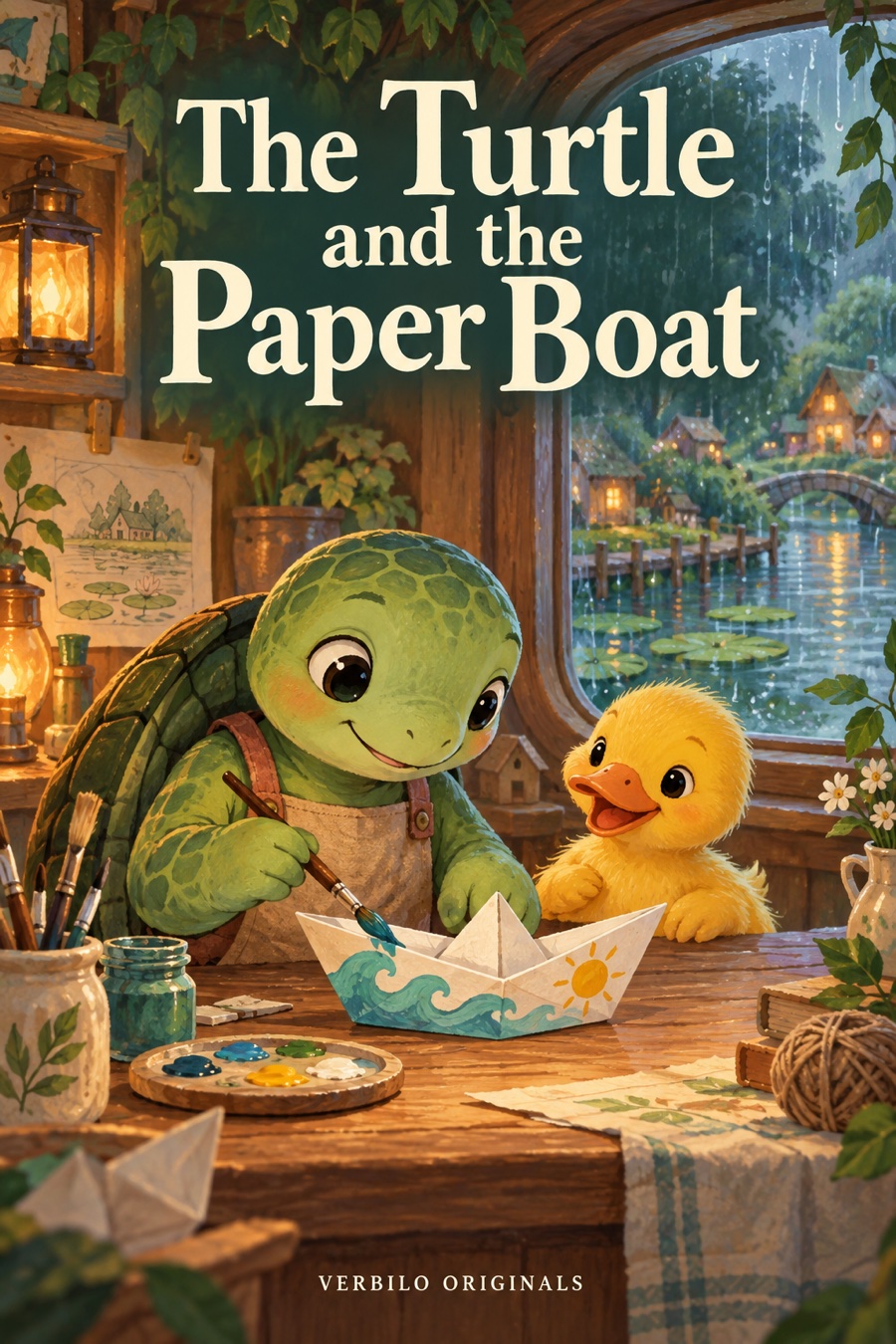 The Turtle and the Paper Boat — illustrated cover