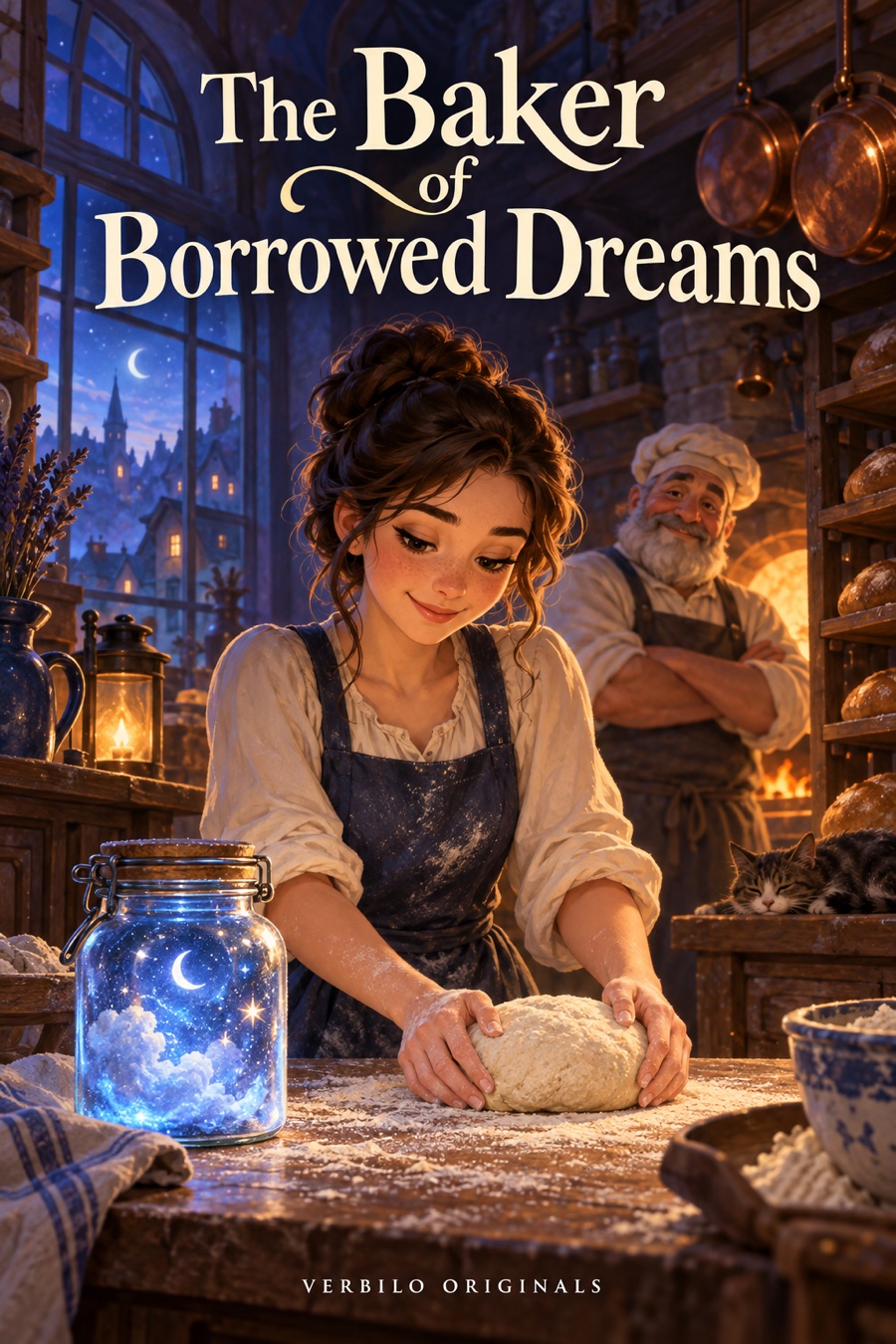 The Baker of Borrowed Dreams — illustrated cover